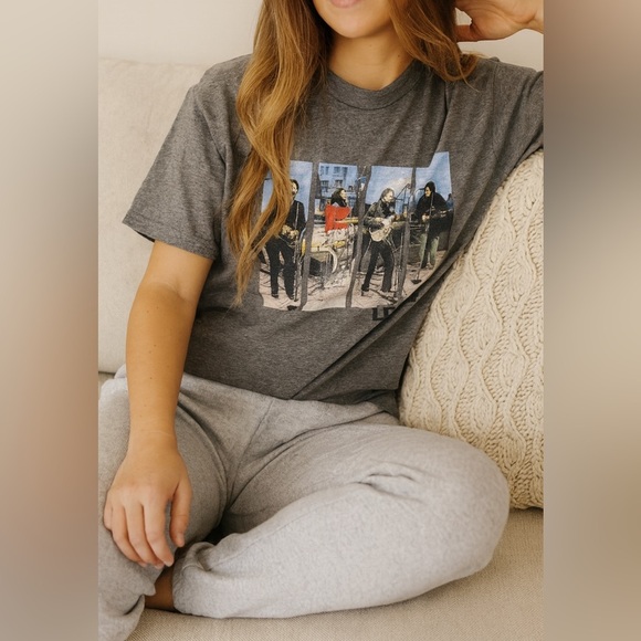 Beatles “Let it Be”  Band Gray T-shirt Size Large - Picture 1 of 7